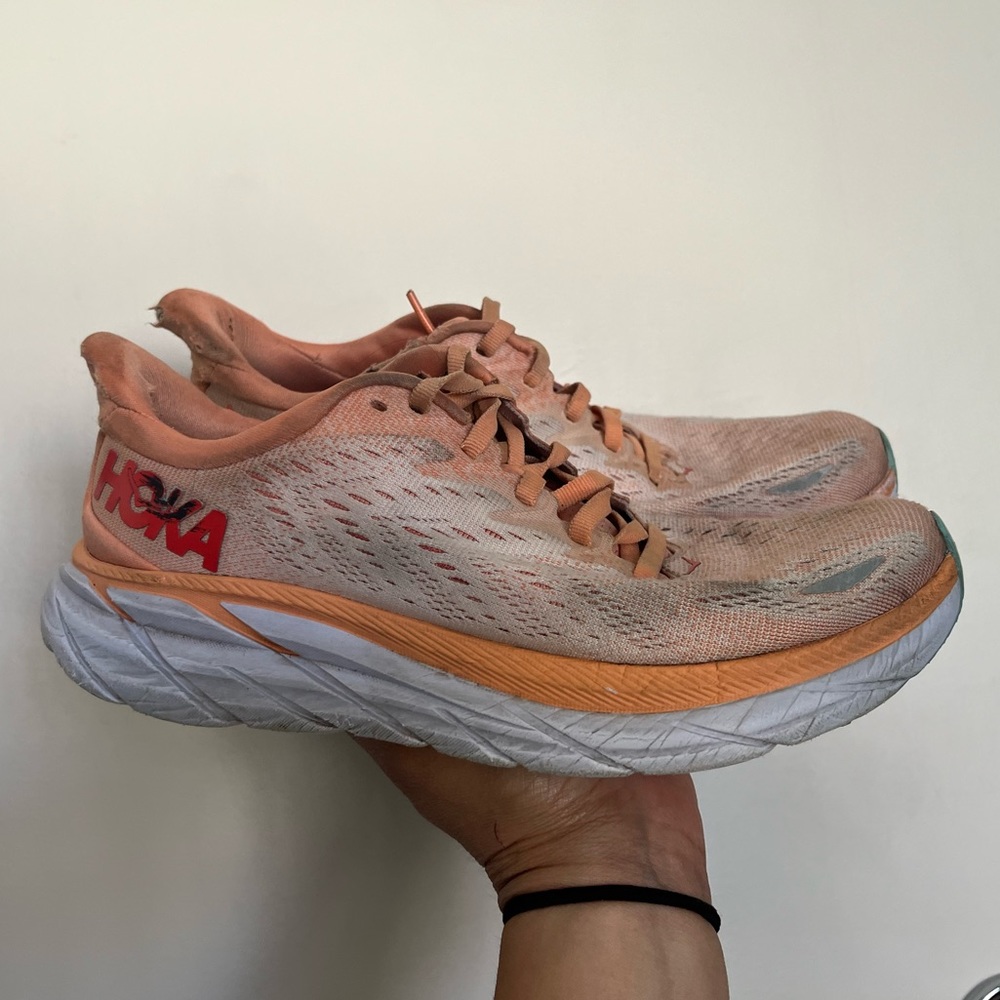 Hoka Women's Peach/Coral Athletic Running Shoes
